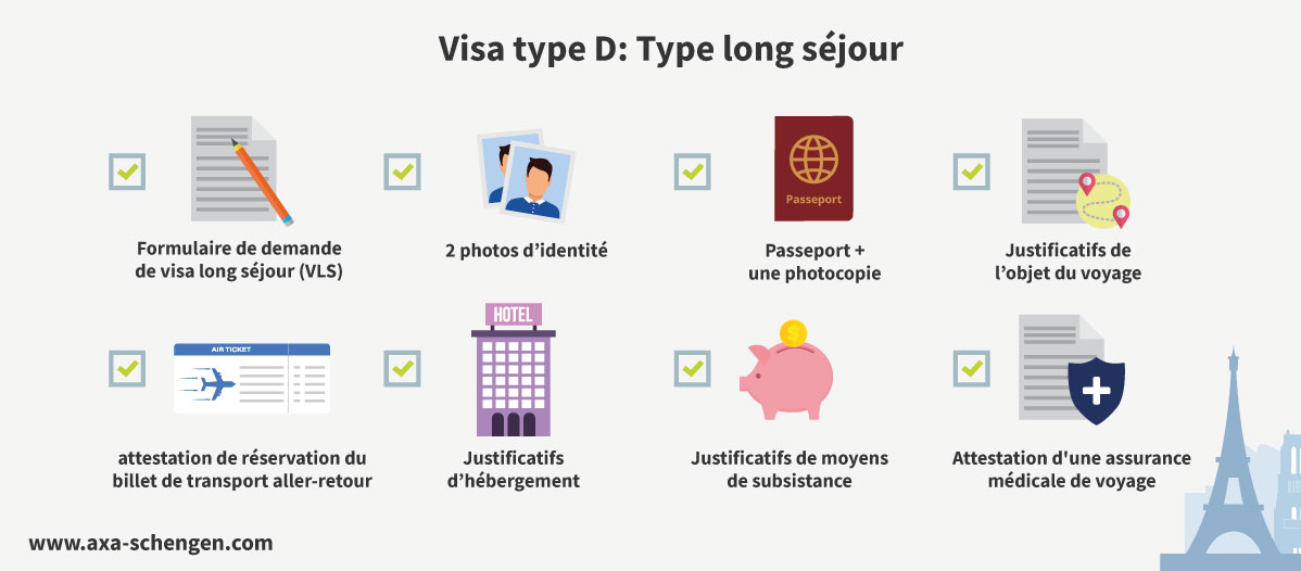 Visa type D long sejour